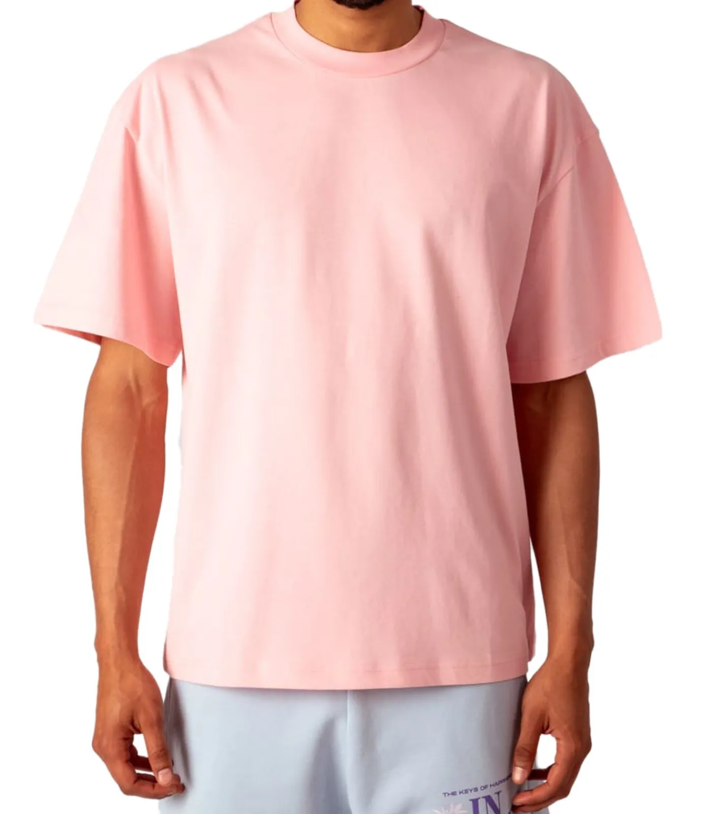 T-Shirts & Tank Tops*MARY JANE BERLIN Herren T-Shirt Baumwoll-Shirt Kurzarm-Shirt Oversized-Fit 2406-4-T2 in , Weiß, Rosa oder Hellblau Schwarz