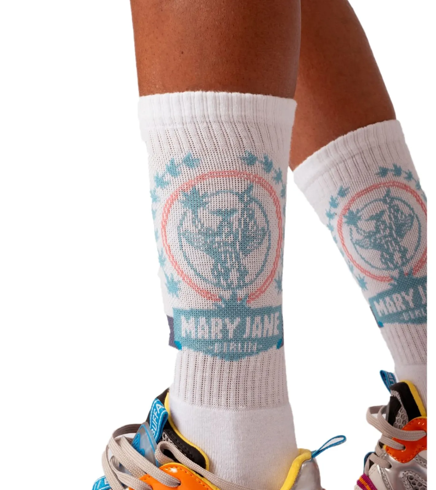 Strümpfe & Socken|Socken & Unterwäsche*MARY JANE BERLIN Tennis-Socken Baumwoll-Socken mit Logo-Schriftzug oder LEGALIZED 2406-4-SO Weiß