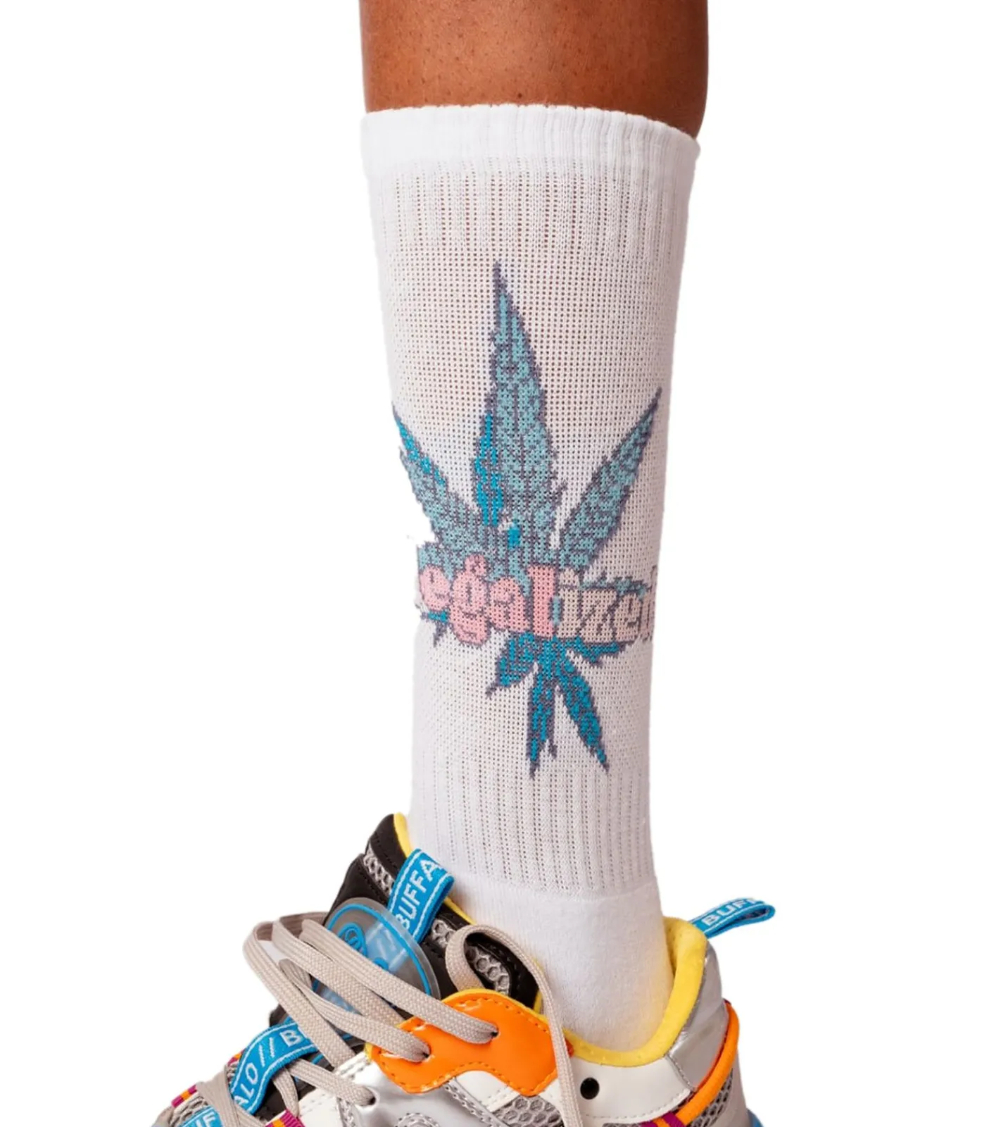 Strümpfe & Socken|Socken & Unterwäsche*MARY JANE BERLIN Tennis-Socken Baumwoll-Socken mit Logo-Schriftzug oder LEGALIZED 2406-4-SO Weiß