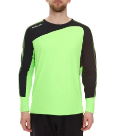 Jogginghosen & Fitnessmode|Pullover & Sweater*masita Herren Fitness-Pullover mit ClimaTech+ Technologie Langarm-Shirt Sport-Trikot Torwarttrikot 8516-4215 Neon-Grün/Schwarz