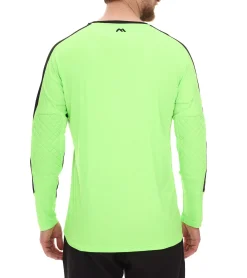 Jogginghosen & Fitnessmode|Pullover & Sweater*masita Herren Fitness-Pullover mit ClimaTech+ Technologie Langarm-Shirt Sport-Trikot Torwarttrikot 8516-4215 Neon-Grün/Schwarz