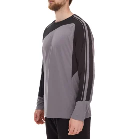 Jogginghosen & Fitnessmode|Pullover & Sweater*masita Herren Fitness-Pullover mit ClimaTech+ Technologie Langarm-Shirt Sport-Trikot Torwarttrikot 8516 Neon-Orange/Neon-Grün/Blau oder Grau