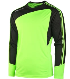 Jogginghosen & Fitnessmode|Pullover & Sweater*masita Kinder Fitness-Pullover mit ClimaTech+ Technologie Langarm-Shirt für Jungen und Mädchen Sport-Trikot Torwarttrikot 8516-4215J Neon-Grün/Schwarz