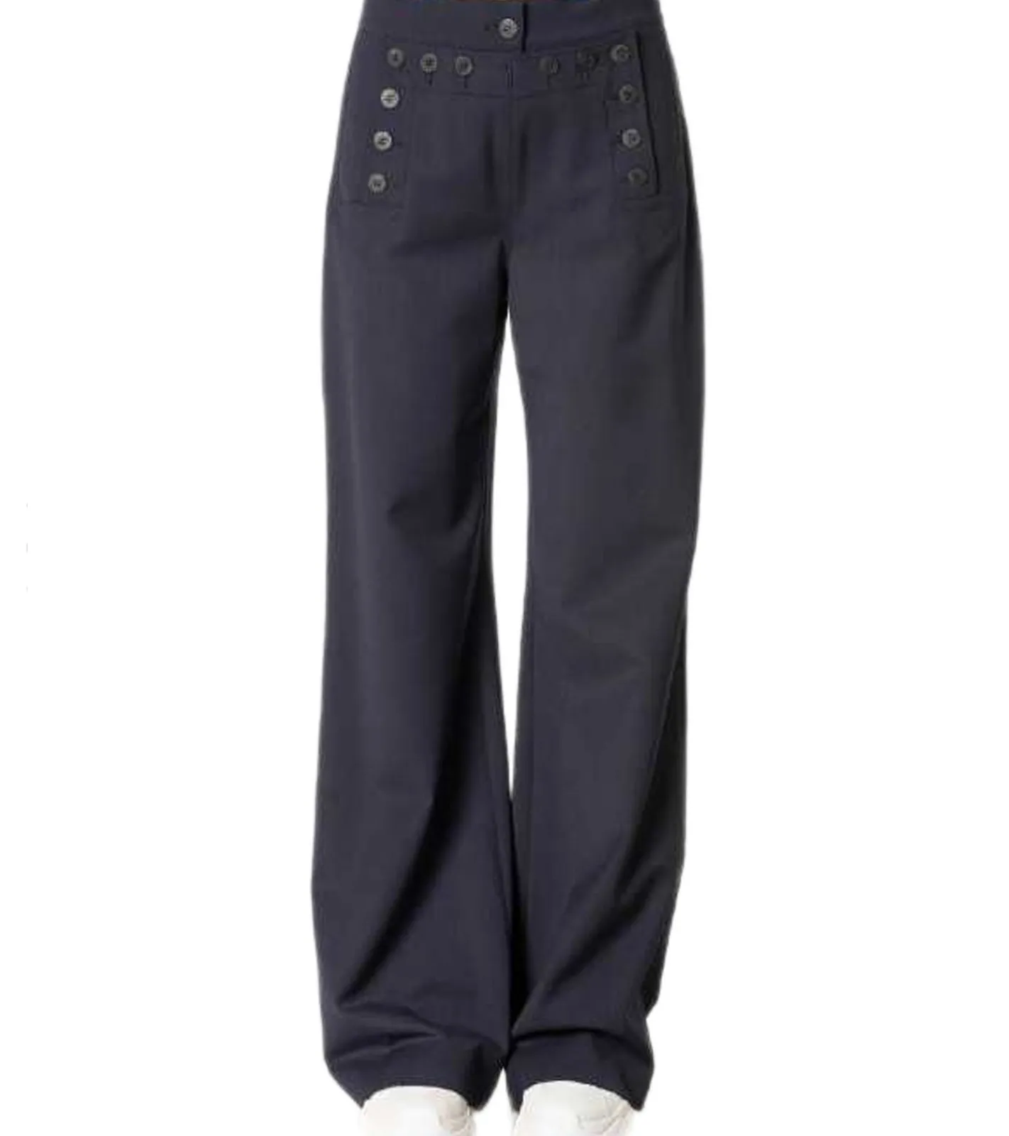 Hosen & Jeans*MaxMara Weekend Galli Damen Anzug-Hose Jersey-Hose Matrosen-Hose 23513620933 000 001 Dunkelblau