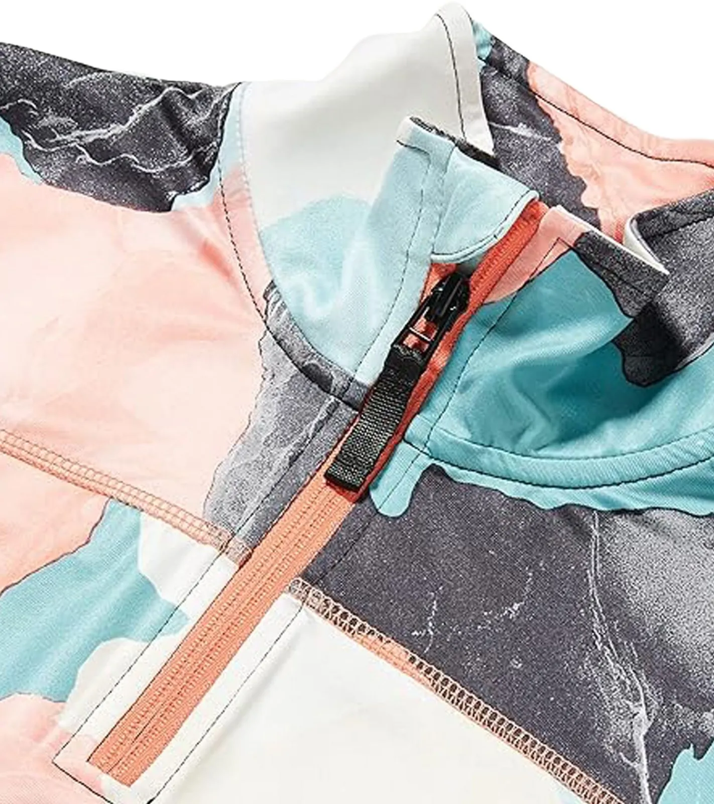 Sportoberbekleidung|Pullover & Sweater*McKINLEY Aurora Ski-Midlayer für Mädchen Stehkragen-Pullover mit DryPlus Sweater mit HalfZip 418730 915 AOP Grün/Rosa/Schwarz