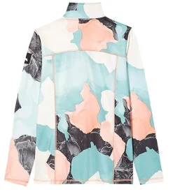 Sportoberbekleidung|Pullover & Sweater*McKINLEY Aurora Ski-Midlayer für Mädchen Stehkragen-Pullover mit DryPlus Sweater mit HalfZip 418730 915 AOP Grün/Rosa/Schwarz