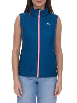 Mäntel & Jacken*McKINLEY Sansa HYB VST W Damen Weste leicht wasserabweisende Stepp-Weste mit PRIMALOFT-Wattierung 419862 510 Blau