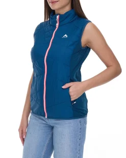Mäntel & Jacken*McKINLEY Sansa HYB VST W Damen Weste leicht wasserabweisende Stepp-Weste mit PRIMALOFT-Wattierung 419862 510 Blau