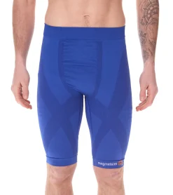 Sportunterbekleidung|Radsport*megmeister Herren Kompressions-Shorts mit Body-Mapping-Belüftung Rad-Shorts Antibakteriell und Geruchshemmend Kompressions-Bekleidung BC31 Blau, Schwarz oder Weiß