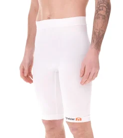 Sportunterbekleidung|Radsport*megmeister Herren Kompressions-Shorts mit Body-Mapping-Belüftung Rad-Shorts Antibakteriell und Geruchshemmend Kompressions-Bekleidung BC31 Blau, Schwarz oder Weiß