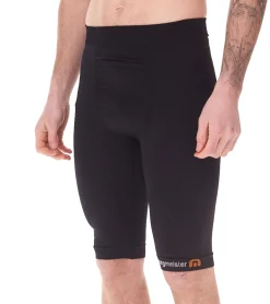 Sportunterbekleidung|Radsport*megmeister Herren Kompressions-Shorts mit Body-Mapping-Belüftung Rad-Shorts Antibakteriell und Geruchshemmend Kompressions-Bekleidung BC31 Schwarz