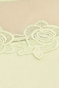 Tops & T-Shirts*melrose Damen Off-Shoulder-Shirt mit Blumenborder elegantes Ausgeh-Top 11037716 Grün