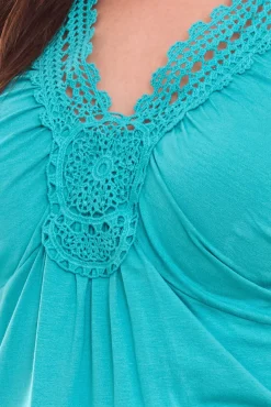 Tops & T-Shirts*melrose Damen Sommer-Top ärmelloses Freizeit-Shirt 12143949 Türkis