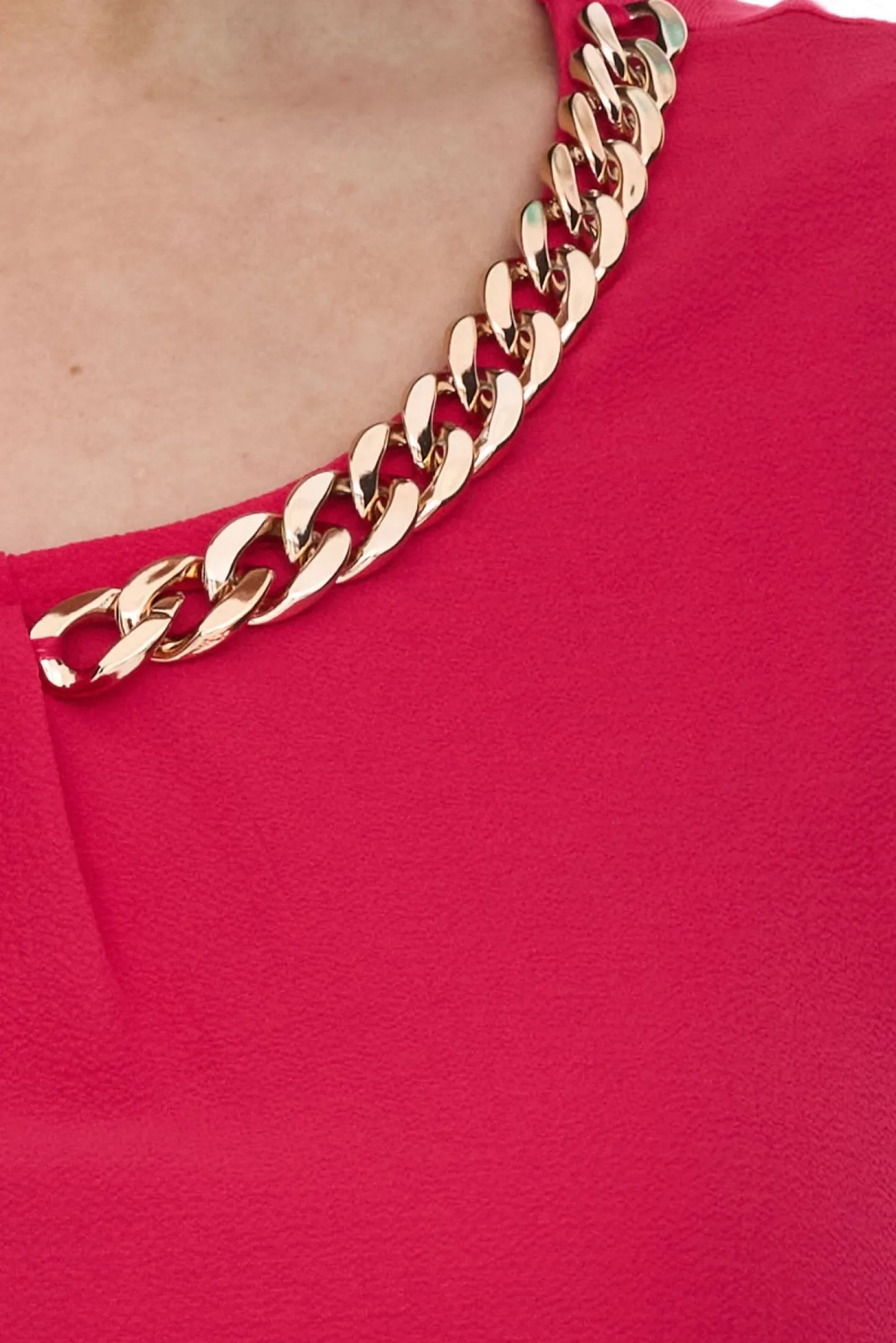 Tops & T-Shirts*melrose Damen Top Sommer-Shirt mit einer Gold-Kette Freizeit-Shirt 36725307 Rosa