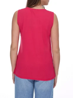Tops & T-Shirts*melrose Damen Top Sommer-Shirt mit einer Gold-Kette Freizeit-Shirt 36725307 Rosa