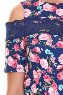 Jumpsuits*melrose Jumpsuit ansprechender Damen Overall im Blumen-Muster 25315223 Blau/Bunt