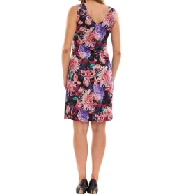 Kleider*melrose Mini-Kleid ärmelloses Damen Sommerkleid mit Blütendruck und Glitzertape 32156535 Schwarz/Bunt