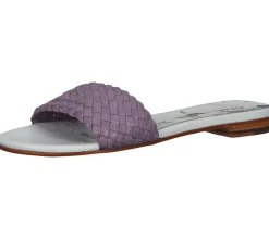 Pantoffeln & Hausschuhe*Melvin & Hamilton Hanna Damen Pantoletten mit gewebtem Kalbsleder-Riemen Sandale Sommer-Schuhe 26 116585 Violett/Bunt