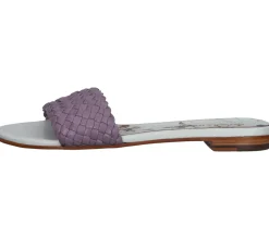 Pantoffeln & Hausschuhe*Melvin & Hamilton Hanna Damen Pantoletten mit gewebtem Kalbsleder-Riemen Sandale Sommer-Schuhe 26 116585 Violett/Bunt