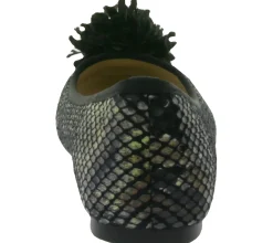 Ballerinas & Slipper*MENBUR Damen Ballerinas elegante Sommer-Schuhe Halbschuhe 07156 0001 Schwarz/Beige