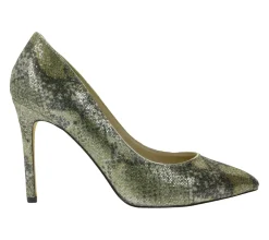 Halbschuhe & Pumps*MENBUR Damen High Heels Abend-Sandaletten mit Stiletto-Absatz glitzernde Ausgeh-Schuhe 07061 0000 Gold/Schwarz