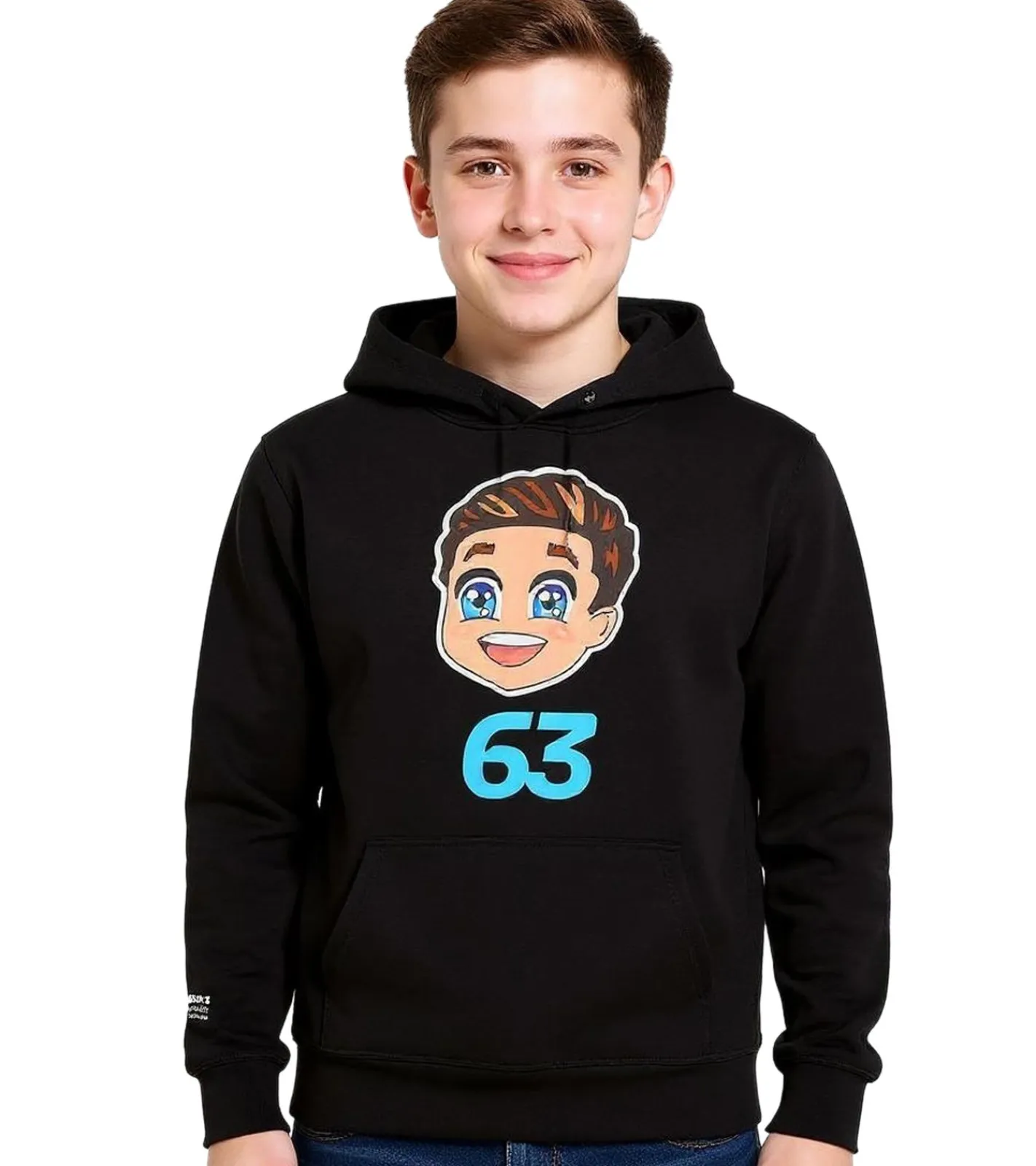 Pullover & Sweater*Mercedes-Benz AMG Petronas F1 Kinder Hoodie Mädchen und Jungen Kapuzen-Sweatshirt Formel 1 70122713 George Russel oder Lewis Hamilton Schwarz