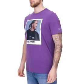 T-Shirts & Tank Tops|Große Größen*Mercedes-Benz AMG Petronas F1 MAPF1 Portrait oder Logo Herren Baumwoll-Shirt mit George Russel Print Rundhals-Shirt 701222296-701222304 Blau oder Lila