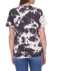 Tops & T-Shirts*Mercedes-Benz AMG Petronas F1 Tie Dye Damen Baumwoll-Shirt Rundhals-Shirt mit Team- und Sponsoren-Logos T-Shirt im Batik Look 701225035 Braun oder Schwarz