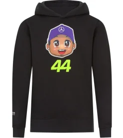 Pullover & Sweater*Mercedes-Benz AMG Petronas F1 Lewis Hamilton Kinder Hoodie Mädchen und Jungen Kapuzen-Sweatshirt Formel 1 701227130 001 Schwarz