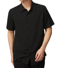 Hemden & Poloshirts*Mercedes-Benz AMG Petronas F1 MAPF1 FW Polka Dot Herren Hemd gepunktetes Kurzarm-Hemd 701222323 001 Schwarz