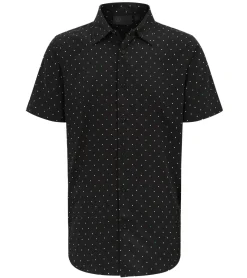 Hemden & Poloshirts*Mercedes-Benz AMG Petronas F1 MAPF1 FW Polka Dot Herren Hemd gepunktetes Kurzarm-Hemd 701222323 001 Schwarz
