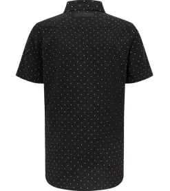 Hemden & Poloshirts*Mercedes-Benz AMG Petronas F1 MAPF1 FW Polka Dot Herren Hemd gepunktetes Kurzarm-Hemd 701222323 001 Schwarz