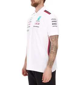 Hemden & Poloshirts*Mercedes-Benz AMG Petronas F1 2023 Team-Poloshirt Herren Motorsport-Shirt Kurzarm-Shirt 701223408 002 Weiß