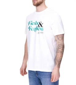 T-Shirts & Tank Tops*Mercedes-Benz AMG Petronas F1 Fierce and Fearless Graphic Herren T-Shirt Baumwoll-Shirt 701222348 002 Weiß