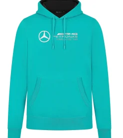 Pullover & Sweater*Mercedes-Benz AMG Petronas F1 Baumwoll-Hoodie Herren Kapuzen-Sweatshirt Formel 1 Team Logo 701227033 002 Türkis