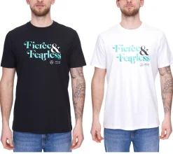 T-Shirts & Tank Tops*Mercedes-Benz AMG Petronas F1 Fierce and Fearless Graphic Herren T-Shirt Baumwoll-Shirt 701222348 in Schwarz oder Weiß