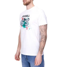 T-Shirts & Tank Tops*Mercedes-Benz AMG Petronas F1 MAPF1 FW George #63 Herren Baumwoll-Shirt mit George Russel Print Rundhals-Shirt 701220866 001 Weiß