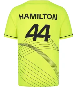 T-Shirts & Tank Tops*Mercedes-Benz AMG Petronas F1 Herren T-Shirt Lewis Hamilton Kurzarm-Trikot 701227120 001 Neon-Gelb