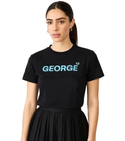 Tops & T-Shirts*Mercedes-Benz AMG Petronas F1 MAPF Damen T-Shirt Baumwoll-Shirt Kurzarm-Shirt 70122712 George Russell oder Lewis Hamilton Schwarz