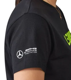 Tops & T-Shirts*Mercedes-Benz AMG Petronas F1 MAPF Damen T-Shirt Baumwoll-Shirt Kurzarm-Shirt 70122712 George Russell oder Lewis Hamilton Schwarz