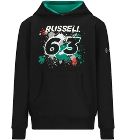 Pullover & Sweater*Mercedes-Benz AMG Petronas F1 George Russell Hoodie nachhaltiges Mädchen und Jungen Kapuzen-Sweatshirt Formel 1 701220864 001 Schwarz