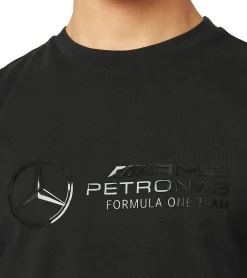T-Shirts & Tank Tops*Mercedes-Benz AMG Petronas F1 Stealth Logo Herren T-Shirt mit großem Frontprint Baumwoll-Shirt 701219494 001 Schwarz