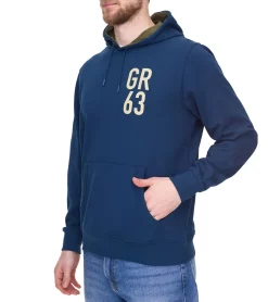 Pullover & Sweater*Mercedes-Benz AMG Petronas George Russell Herren Hoodie Baumwoll-Pullover Kapuzen-Pullover Sweater 701223492 001 Dunkelblau