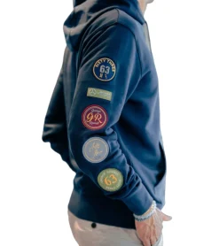 Pullover & Sweater*Mercedes-Benz AMG Petronas George Russell Herren Hoodie Baumwoll-Pullover Kapuzen-Pullover Sweater 701223492 001 Dunkelblau