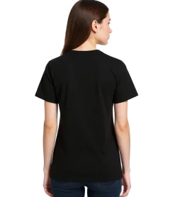 Tops & T-Shirts*Mercedes-Benz AMG Petronas F1 MAPF Damen T-Shirt Baumwoll-Shirt mit großem Logo Kurzarm-Shirt 701227045 001 Schwarz