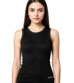 Tops & T-Shirts*Mercedes-Benz AMG Petronas F1 Damen Tank-Top Baumwoll-Shirt Motorsport-Shirt 701225451 001 Schwarz