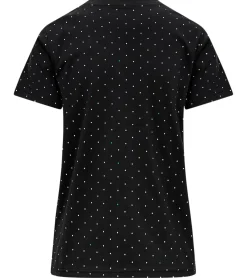 Tops & T-Shirts*Mercedes-Benz AMG Petronas F1 MAPF POLKA DOT Damen T-Shirt Baumwoll-Shirt gepunktetes Kurzarm-Shirt 701222327 001 Schwarz