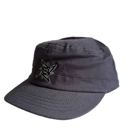 Caps & Mützen*Bio-Domes Headgear METALLICA Unisex Cap Baumwoll-Cap im millitärischen Schnitt mit gesticktem Logo Kopfbedeckung 2523MET Grau