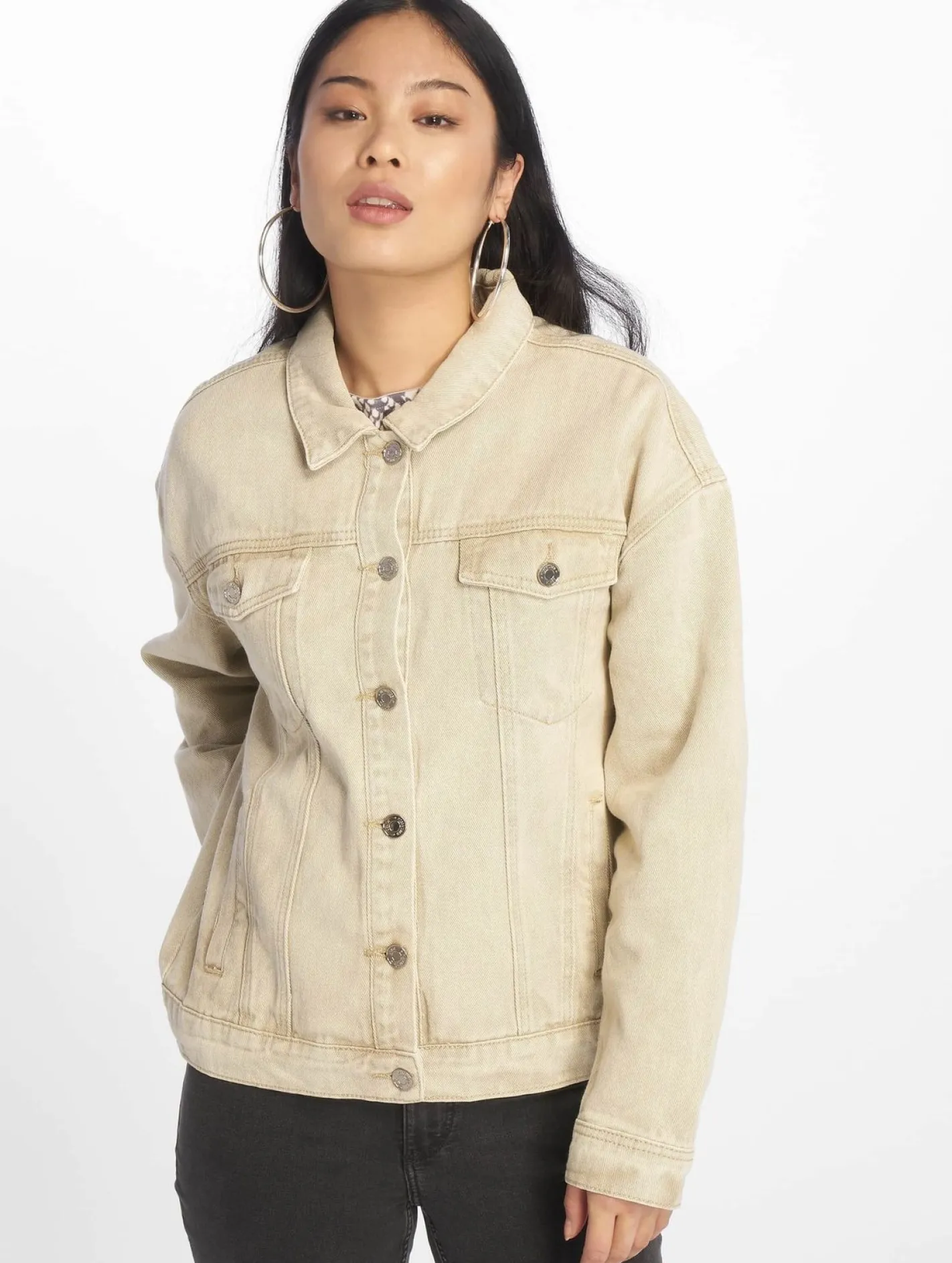 Mäntel & Jacken*Missguided Übergroße Jeansjacke in Sand