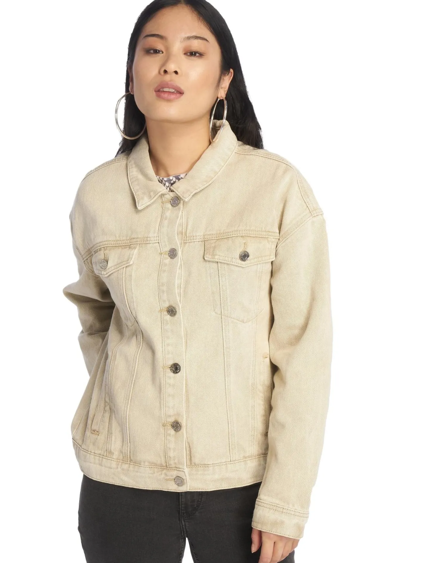 Mäntel & Jacken*Missguided Übergroße Jeansjacke in Sand